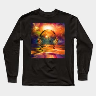 Glass sphere in vivid universe Long Sleeve T-Shirt